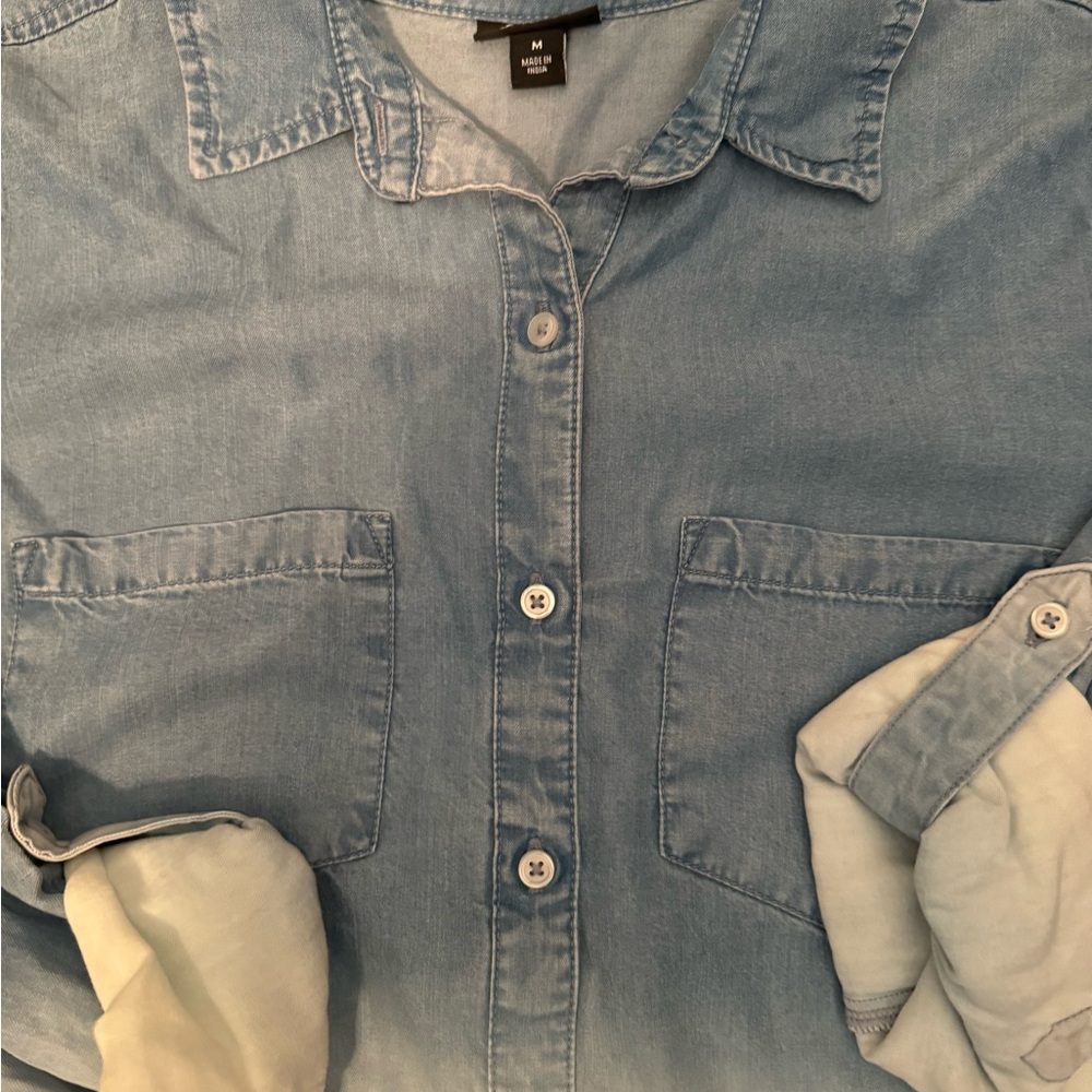 Light Blue Denim Shirt Size Medium